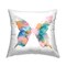 Marble Pattern Butterfly Decorative Printed Throw Pillow Design by Carol Robinson, 18 x 7 x 18